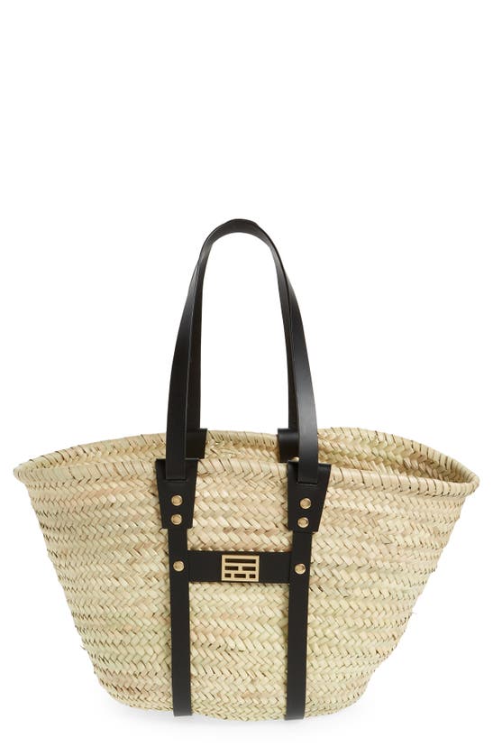 Frame Straw Mini Tote In Noir ModeSens