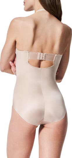 The Suit Your Fancy Strapless Cupped Bodysuit By Spanx In