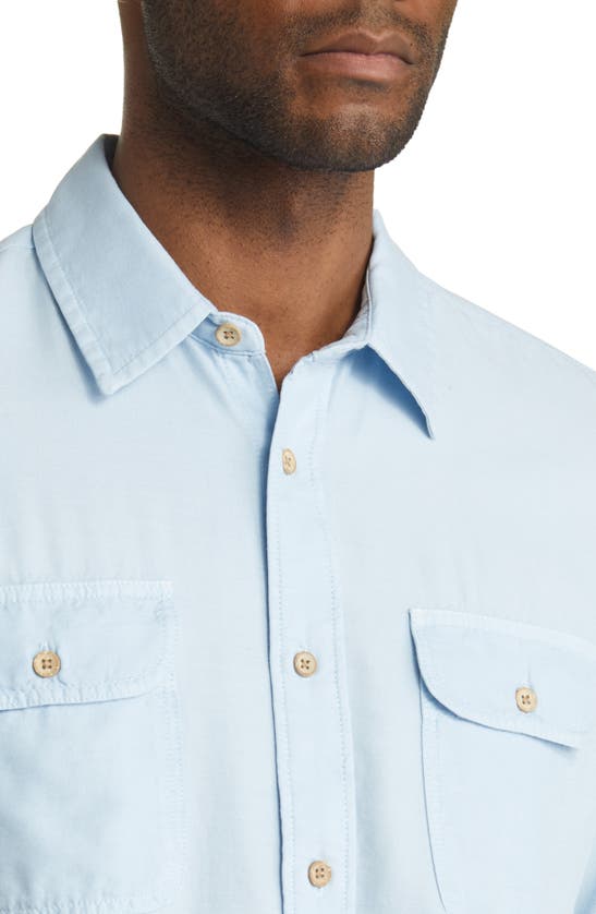Shop Faherty Island Life Button-up Shirt In Sky