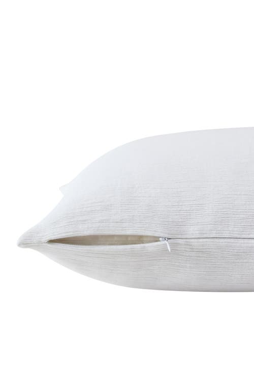 Vera Wang Solid Textured Pleat Euro Sham Set In White