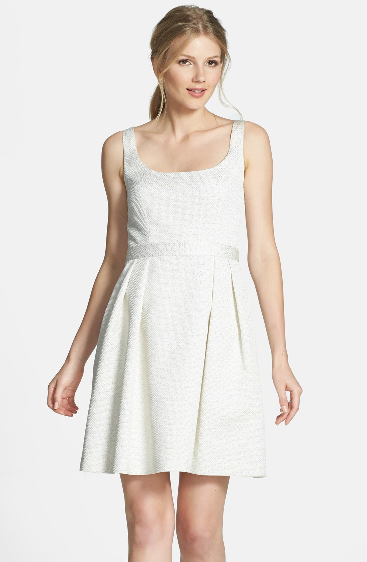 Shoshanna Sparkle Jacquard Fit & Flare Dress | Nordstrom