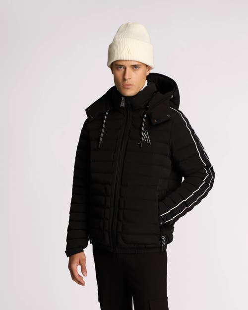 Shop Alpenhaus Uriage Lightweight Bomber Puffer With Removable Hood In Black