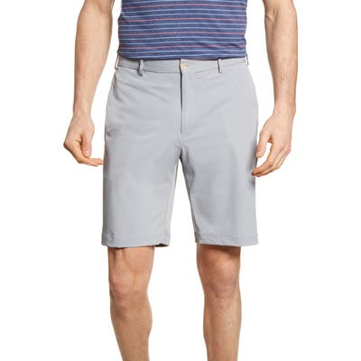 Peter Millar Stealth Stretch Twill Performance Shorts, Grey