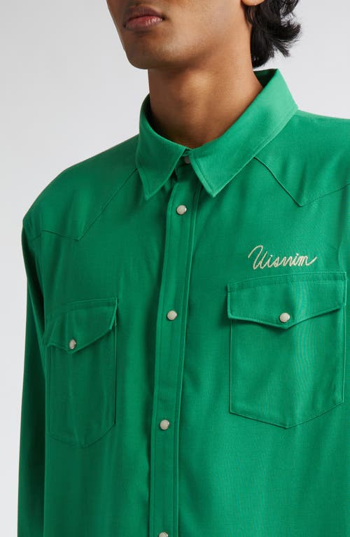 Shop Visvim Four Corners Western Shirt In Green