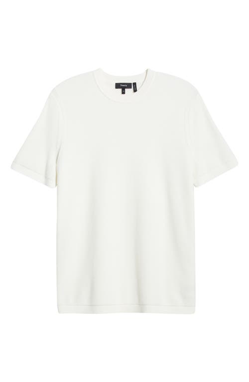 Shop Theory Damos Solid Cotton T-shirt In Ivory