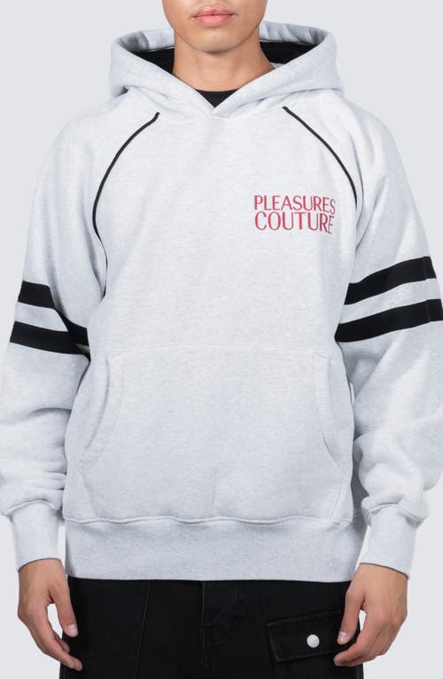 PLEASURES Couture Hoodie in Heather Grey 