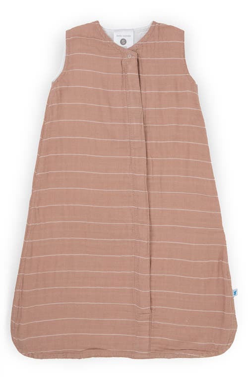 Little Unicorn Cotton Muslin Wearable Blanket In Mauve Stripe