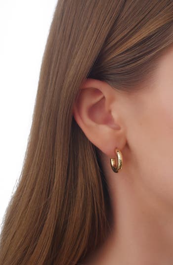 Women's Thick Gold Hoop Earrings