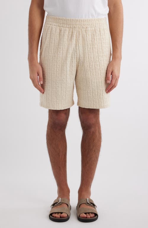 Givenchy 4G Jacquard Terry Cloth Shorts Ivory at Nordstrom,