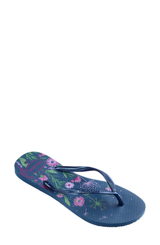 Shop Havaianas 'slim Organic' Flip Flop In Comfy Blue