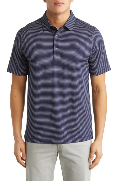 Forge DryTec Pencil Stripe Performance Polo in Liberty Navy