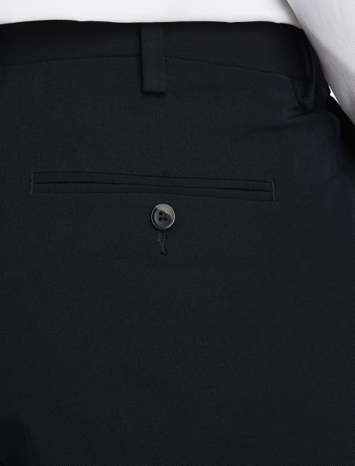 Oak Hill Easy Stretch Pleated Dress Pants In Navy