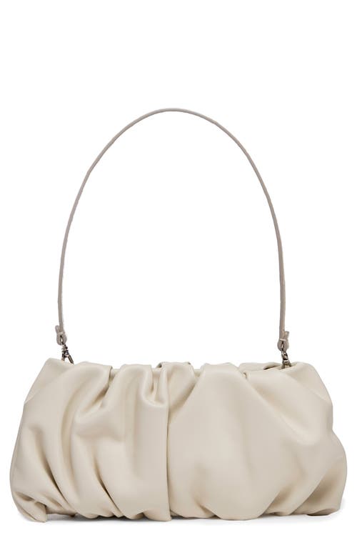 STAUD Bean Leather Clutch in Cream at Nordstrom