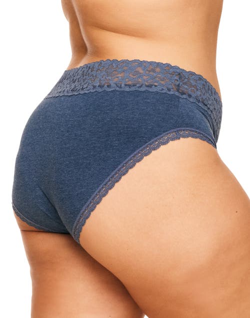 Shop Adore Me Coleen High Waisted Panties In Dark Blue