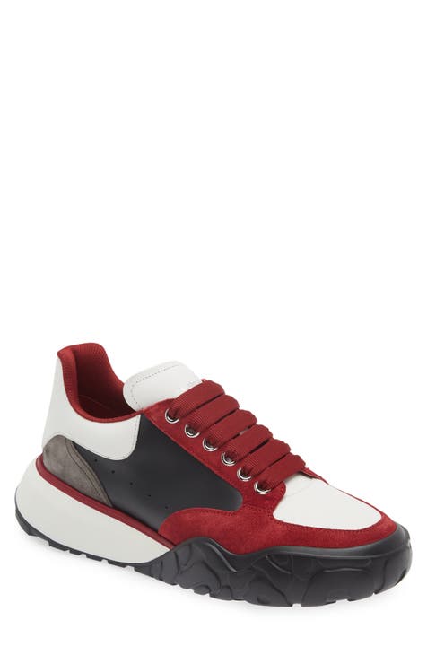 $560 Alexander McQueen Men's White Metallic Croc Sneaker Shoes Size EU  44/US 11