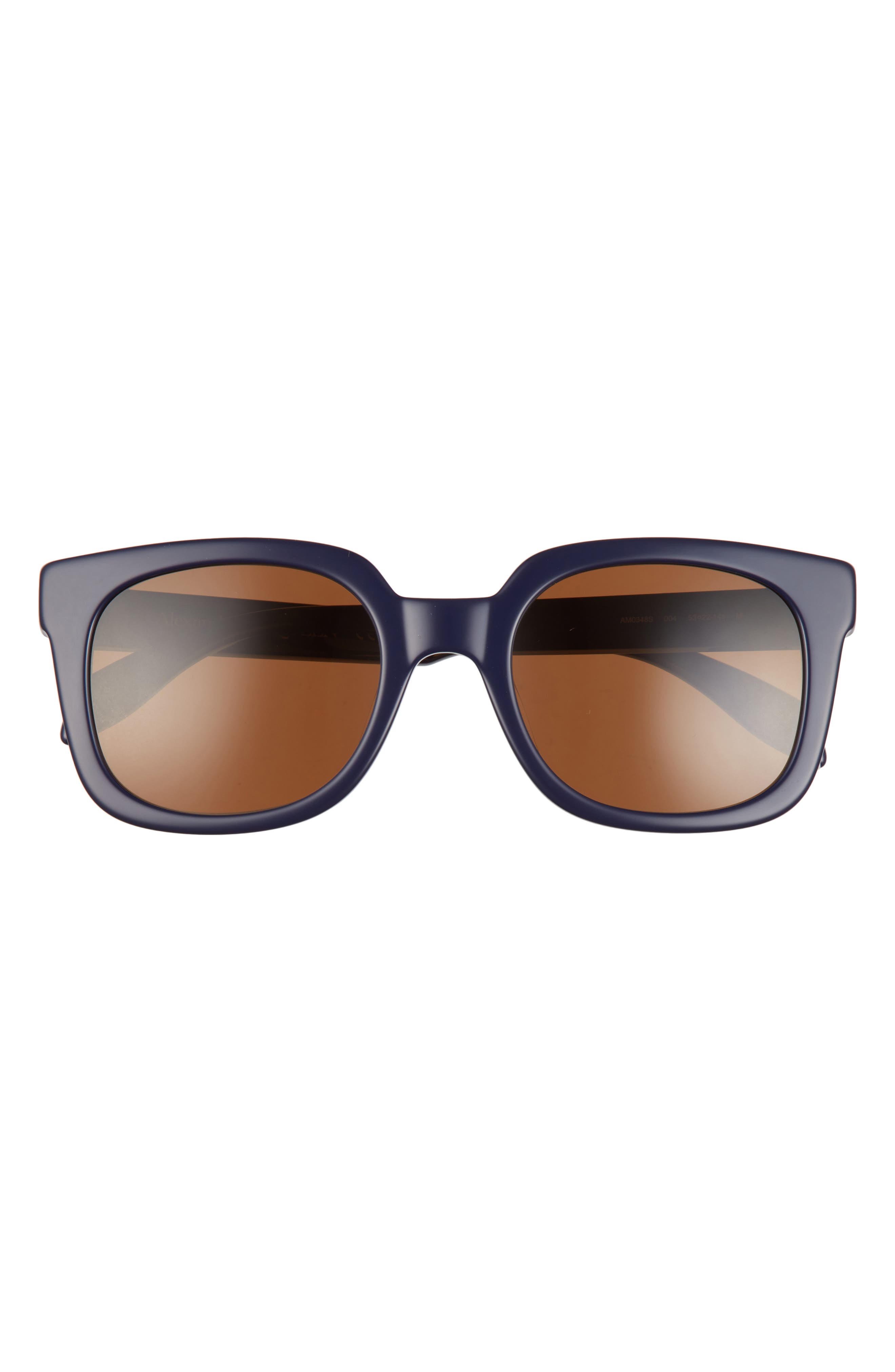 Alexander McQueen 53mm Rectangular Sunglasses in Blue at Nordstrom