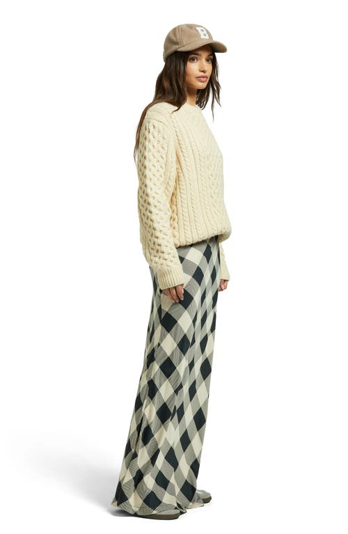 Brixton Plaid Maxi Skirt In Washed Black/whitecap Buffalo