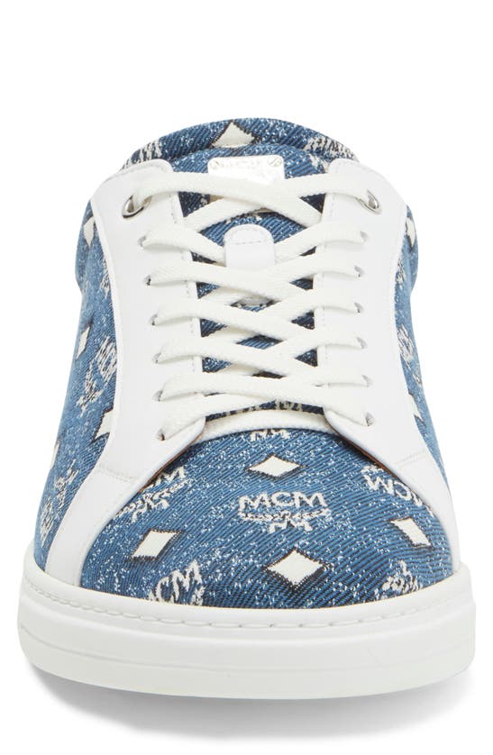 Shop Mcm Monogram Denim Sneaker