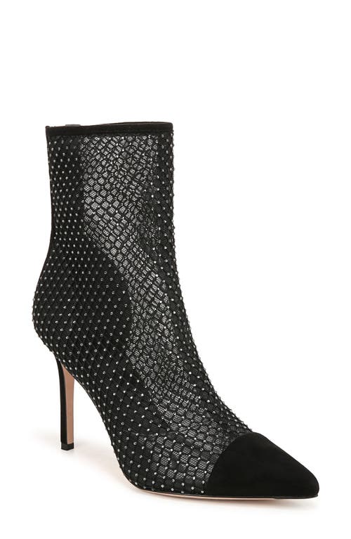 Shop Veronica Beard Lisa Cap Toe Mesh Bootie In Black Diamond