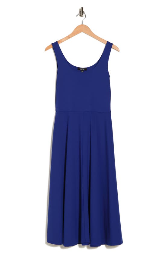 1.state Tank Fit And Flare Midi Dress In Goddess Blue | ModeSens
