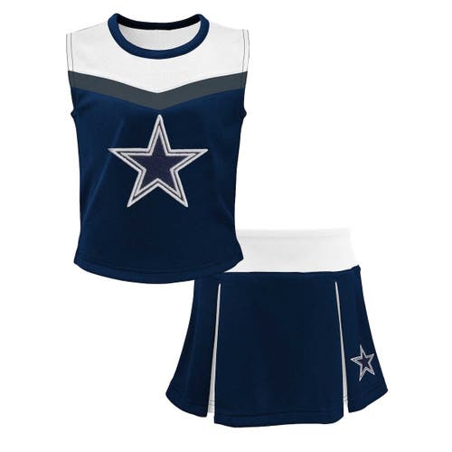 Outerstuff Girls Youth Navy Dallas Cowboys Spirit Two-piece Cheerleader Set