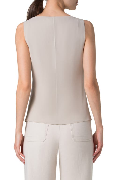 Akris Silk Georgette Tank In Greige