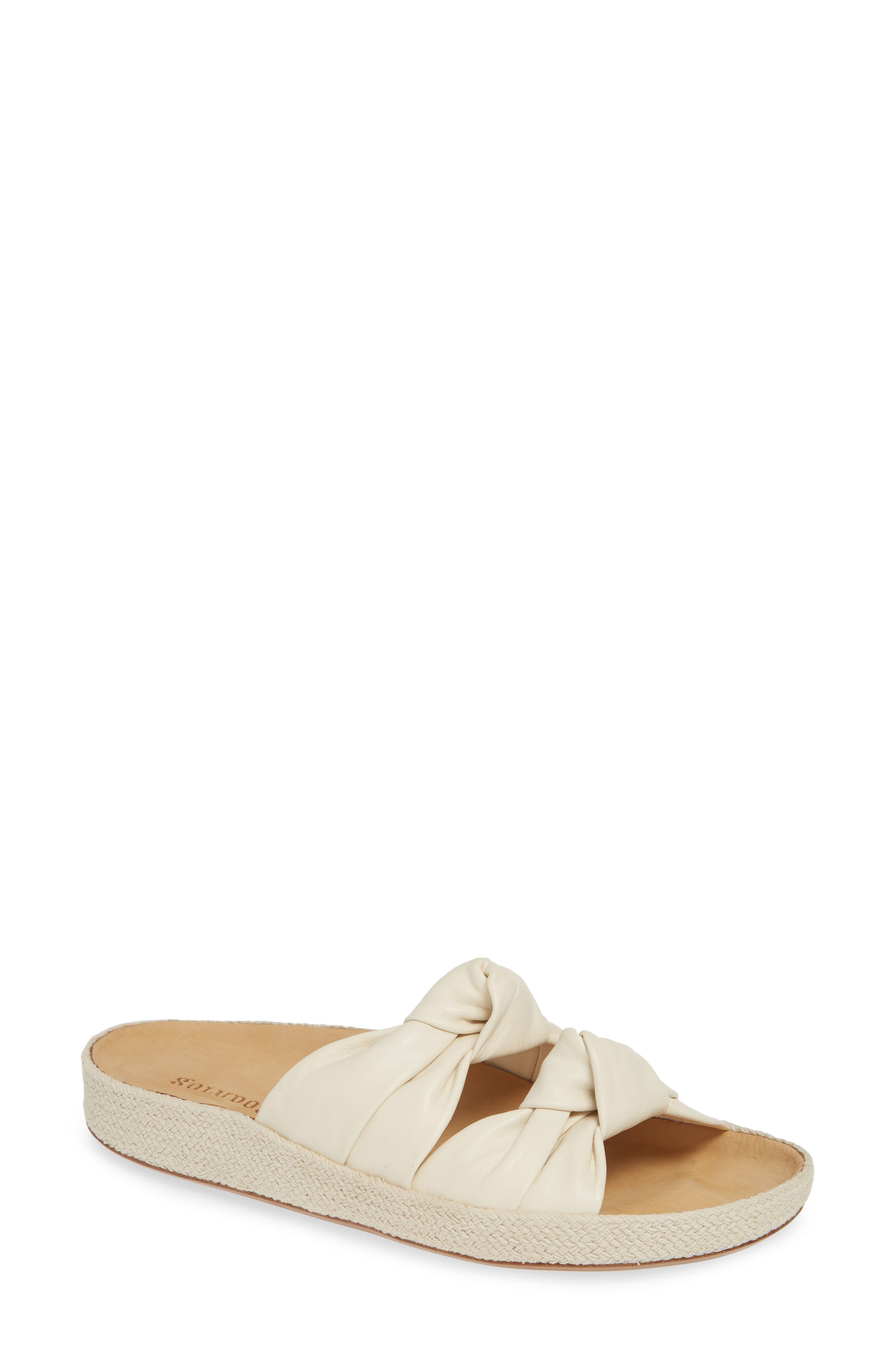 soludos knotted slide sandal