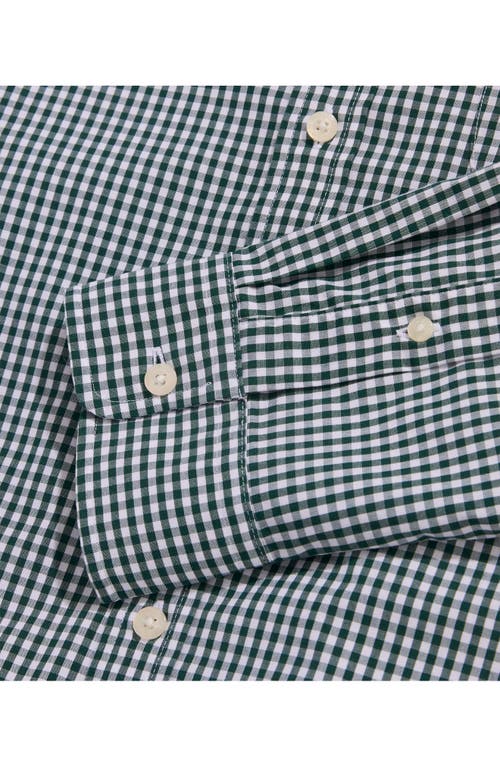 Vineyard Vines Gingham Stretch Cotton Button-down Shirt In Charleston Green Gng