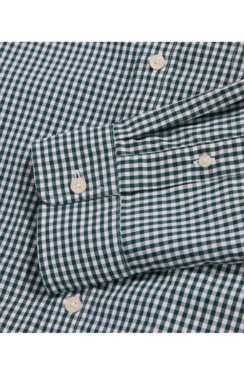 Shop Vineyard Vines Gingham Stretch Cotton Button-down Shirt In Charleston Green Gng