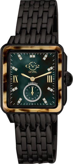 Gv2 women's bari tortoise 2025 diamond watch