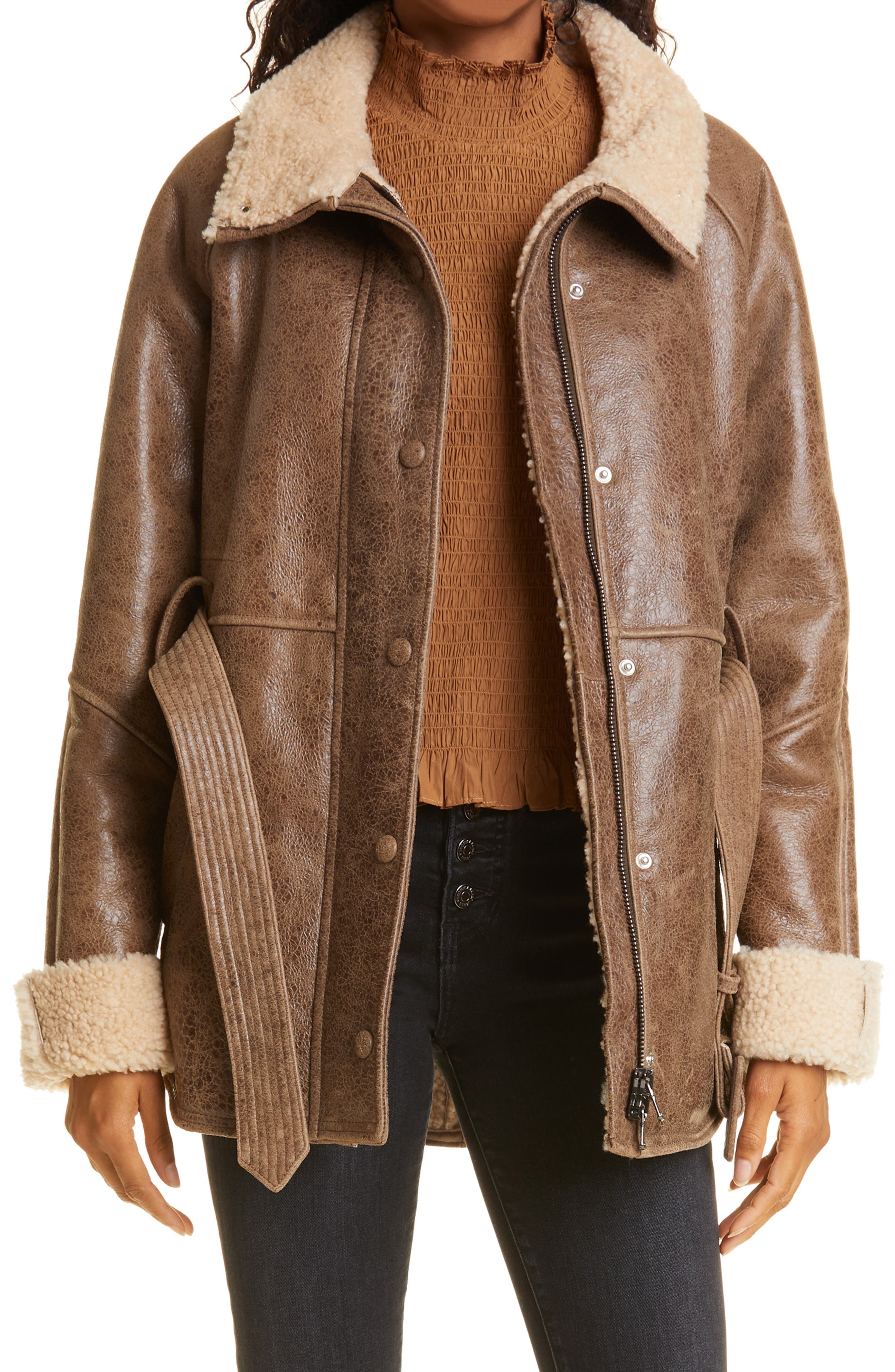nordstrom shearling jacket