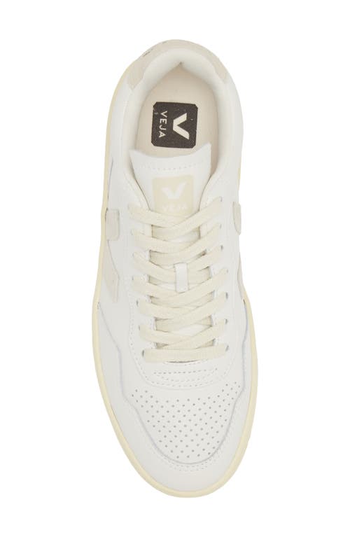 Veja V-90 O.t. Leather Sneakers White In Extra-white/natural
