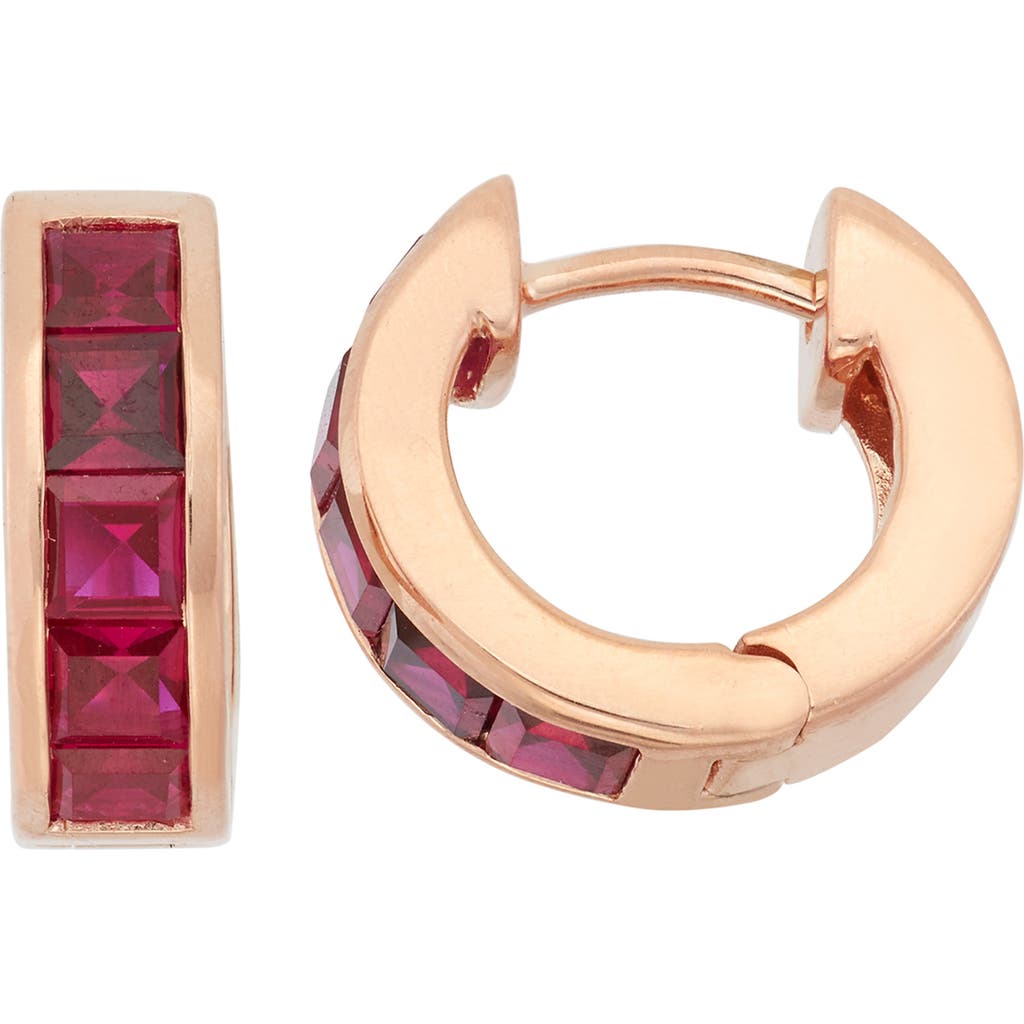FZN FZN GEMSTONE HUGGIE HOOP EARRINGS