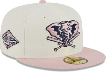 Oakland Athletics Elephant New Era 59FIFTY Fitted Hat (Chrome Navy Gray Under BRIM) 7 1/8