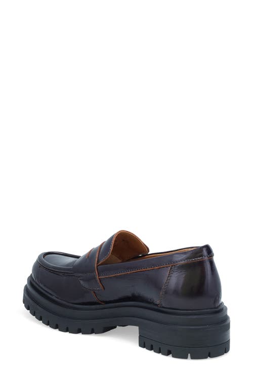 Miz Mooz Legend Platform Loafer In Bordeaux Patent