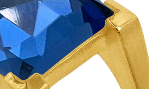 Shop Dean Davidson Mini Plaza Simulated Tanzanite Ring In Midnight Blue/gold