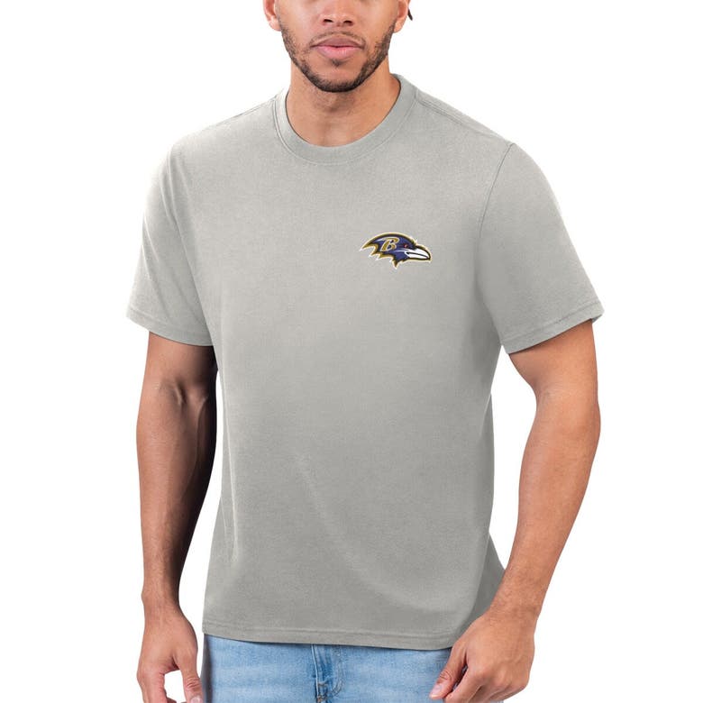 Margaritaville Grey Baltimore Ravens T-shirt