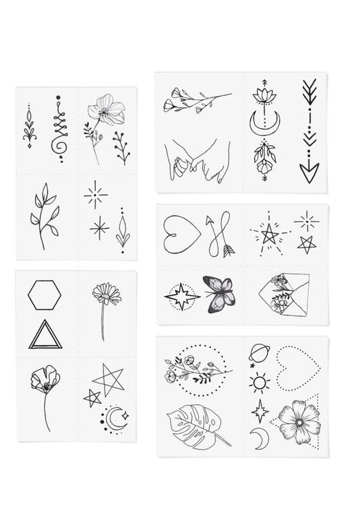 INKED by Dani Fine Line Temporary Tattoos in Black at Nordstrom