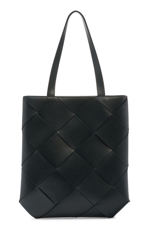 Shop Bottega Veneta Small Cassette Intrecciato Leather North/south Tote In Dark Green/silver