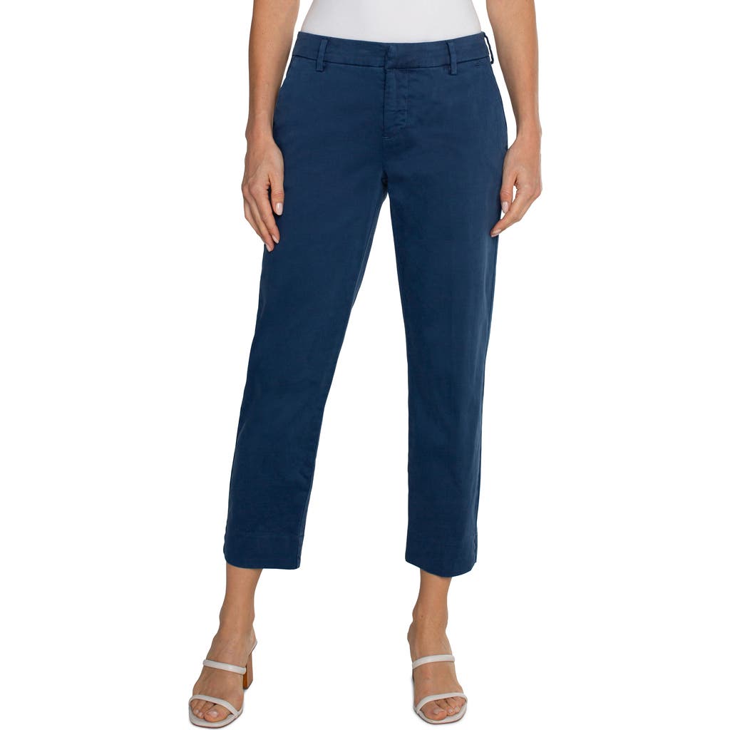 Liverpool Los Angeles Kelsey Straight Crop Pants In Indigo Dusk