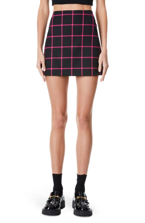 Alice And Olivia Alice + Olivia Elana Miniskirt In Black/wild Pink