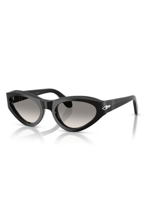 Persol 53mm Polarized Butterfly Sunglasses In Black