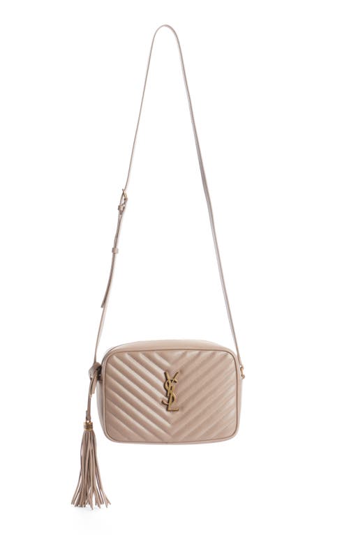 Saint Laurent Crema Soft Chevron Quilted Leather Lou Camera Bag