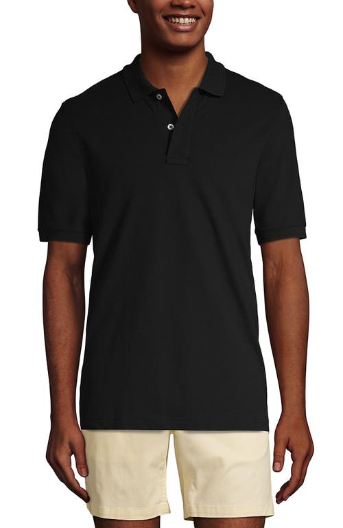 Shop Lands' End Short Sleeve Comfort-first Mesh Polo Shirt In Black