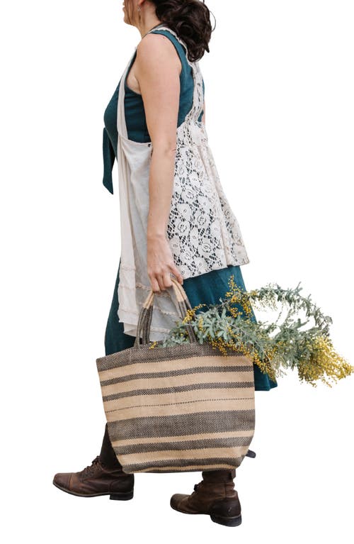 Will And Atlas Will & Atlas Sonoma Stripe Jute Shopper In Gray/natural