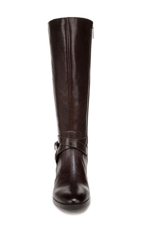 Naturalizer Women's Rena 2 Narrow Calf Knee High Block Heel Riding Boots In Dark Brown