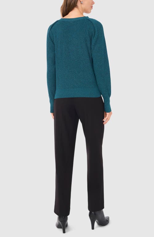 Halogenr Halogen(r) Raglan Rib Sweater In Blue Peacock Heather