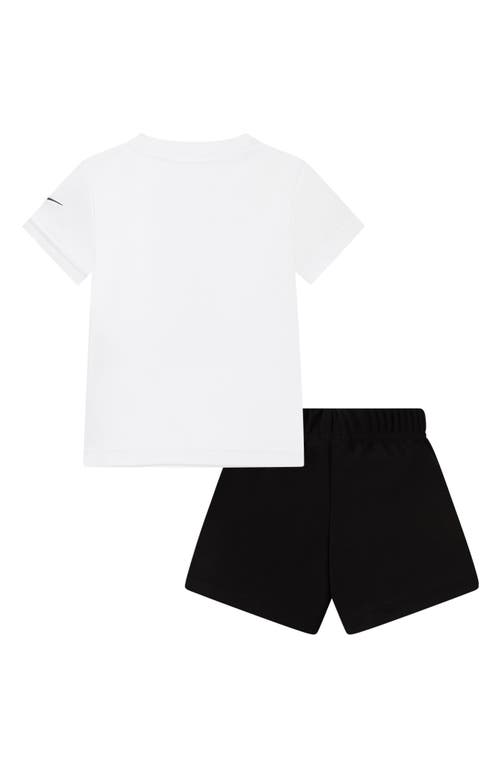 Shop 3 Brand Kids' Go Time Short Sleeve Shirt & Mesh Shorts Set In White/black