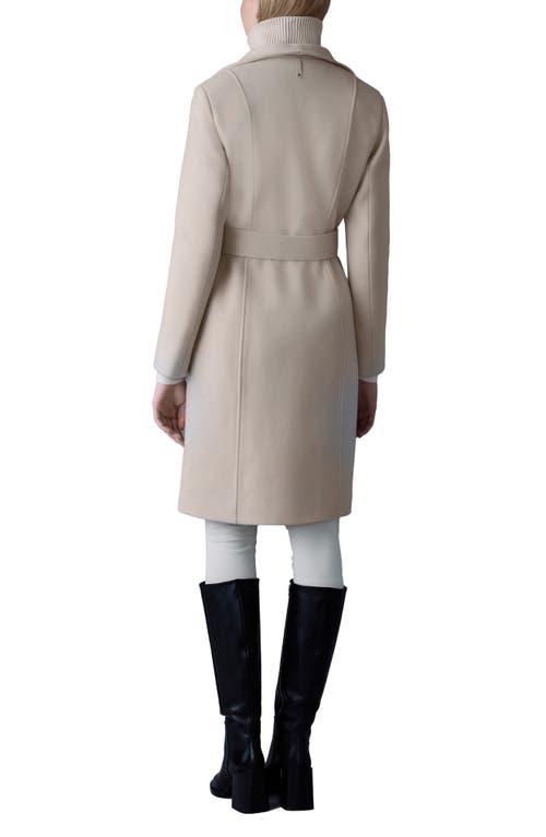 Mackage Norita Double-face Belted Wool Coat In Trench