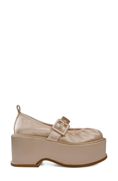 Zigi Artisan Buxi Platform Mary Jane In Shell Satin